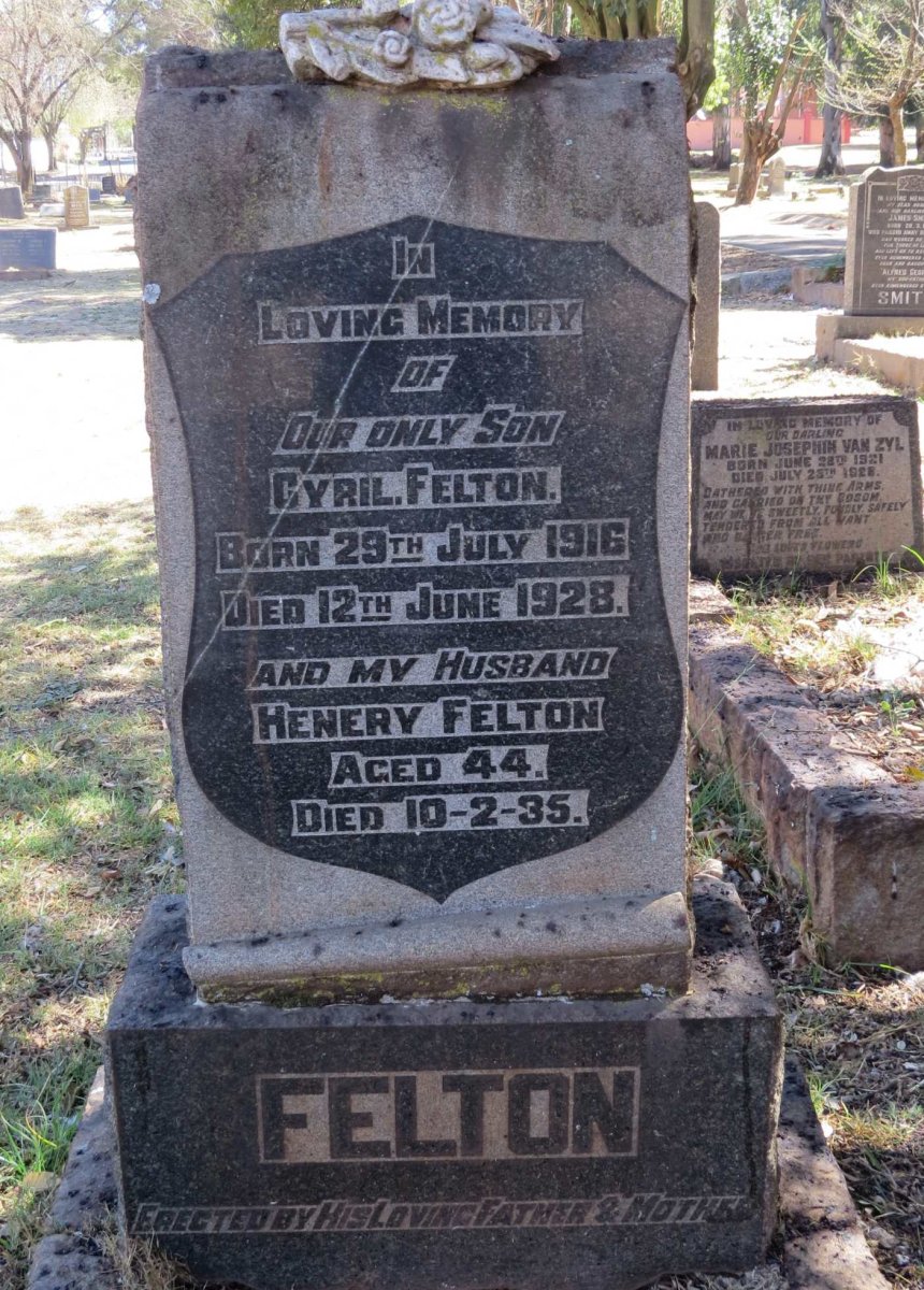 FELTON Henery -1935 :: FELTON Cyril 1916-1928