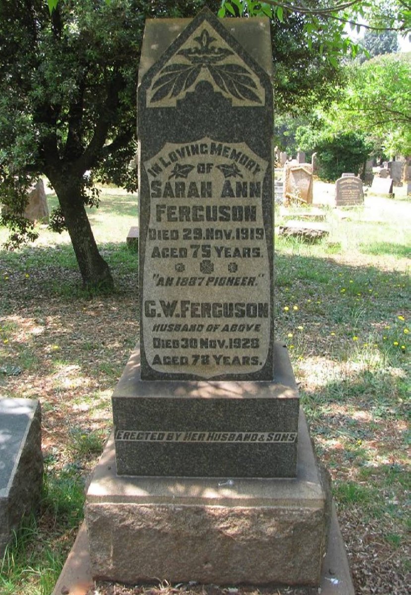 FERGUSON G.W. -1928 &amp; Sarah Ann -1919