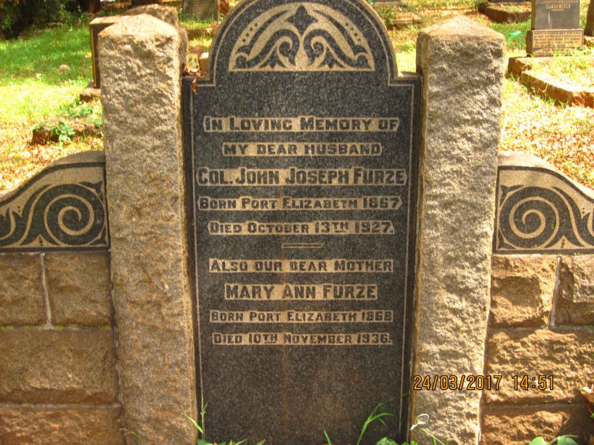 FURZE John Joseph 1867-1927 &amp; Mary Ann 1868-1936
