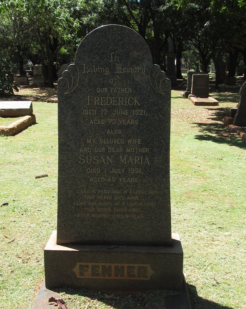 FENNER Frederick -1921 :: Susan Maria -1951