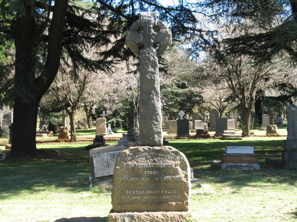 FROOD Thomas Morton 1865-1922 &amp; Bertha Helen 1873-1947