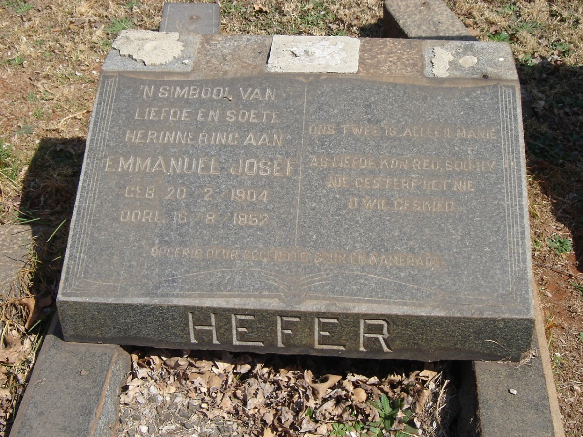 HEFER Emmanuel Josef 1904-1952