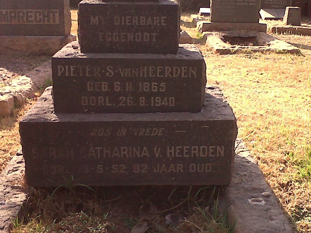 HEERDEN Pieter S., van 1865-1940 &amp; Sarah Catharina -1952