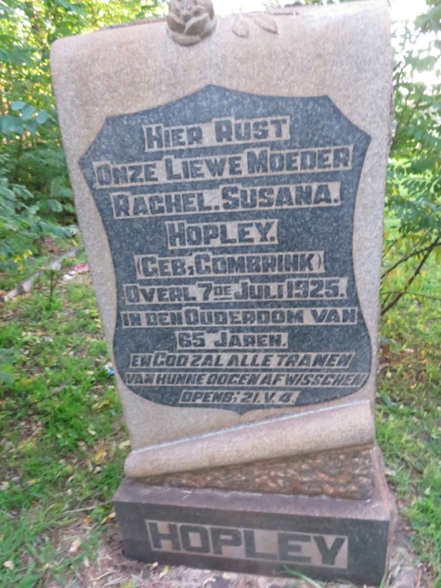 HOPLEY Rachel Susana nee COMBRINK -1925
