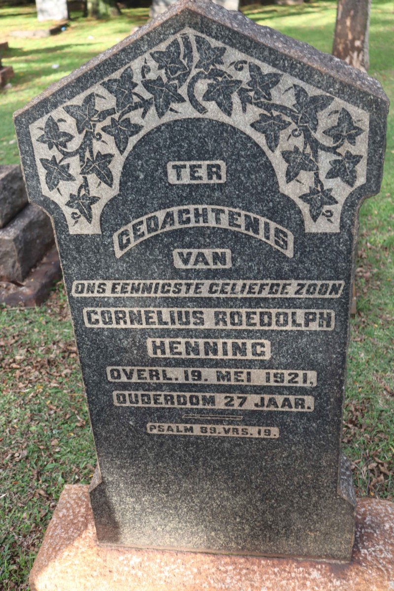 HENNING Cornelius Roedolph -1921