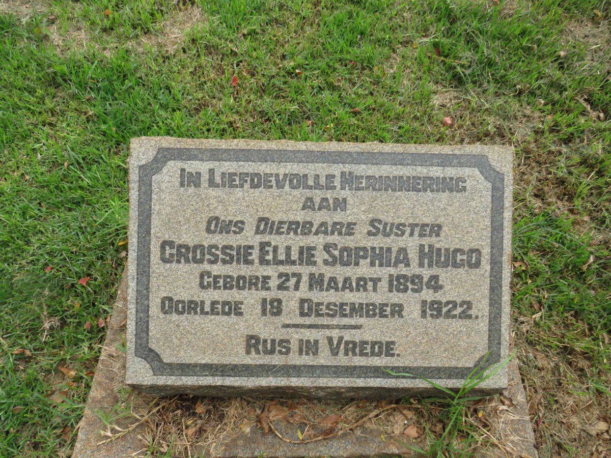 HUGO Crossie Ellie Sophia 1894-1922