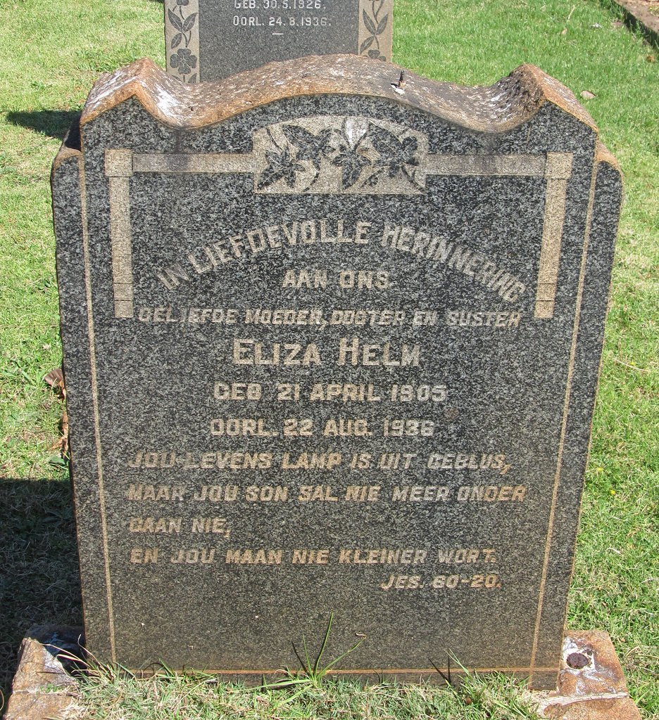 HELM Eliza 1905-1936