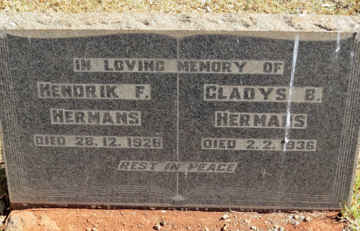 HERMANS Hendrik F. -1926 &amp; Gladys B. -1936