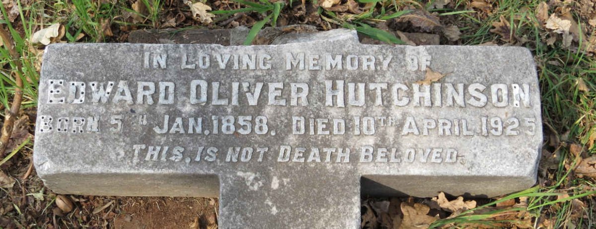 HUTCHINSON Edward Oliver 1858-1925
