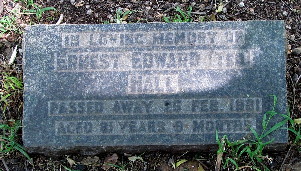 HALL Ernest Edward -1961