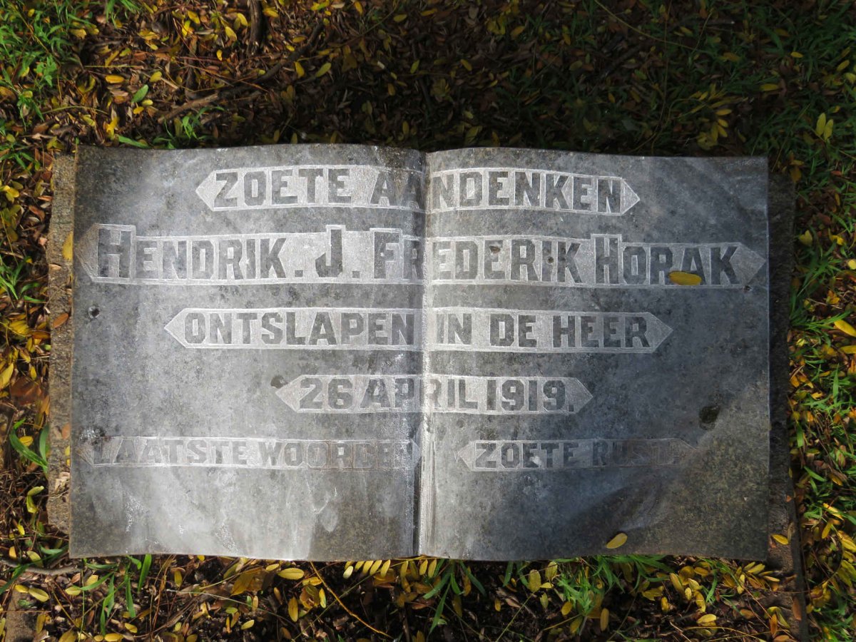 HORAK Hendrik J. Frederik -1919