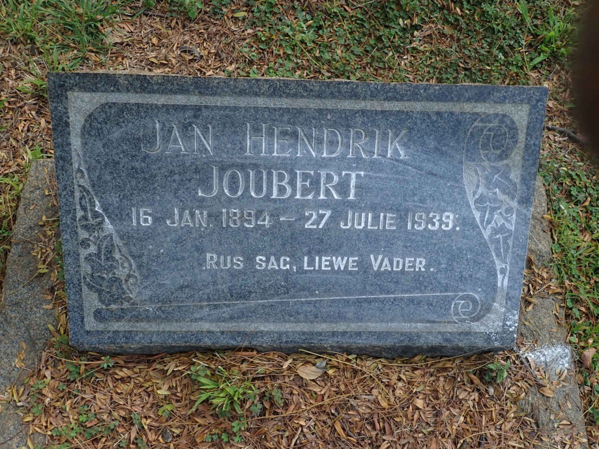 JOUBERT Jan Hendrik 1894-1939