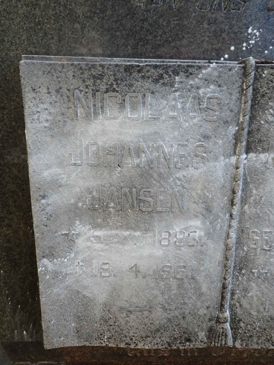 JANSEN Nicolaas Johannes 1883-1961 &amp; Anna Magdalena Jacoba VAN RENSBURG 1888-1958