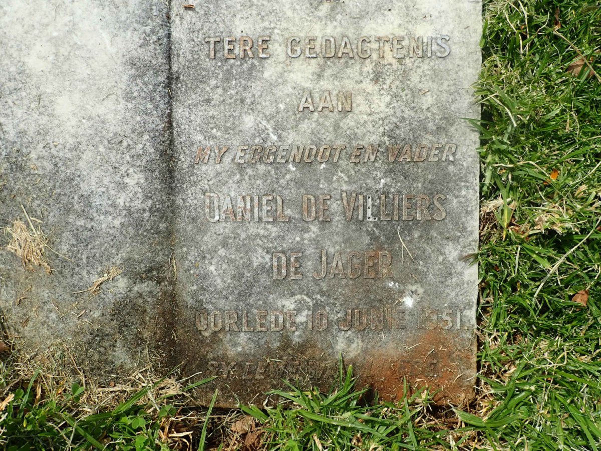 JAGER Daniel de Villiers, de -1951
