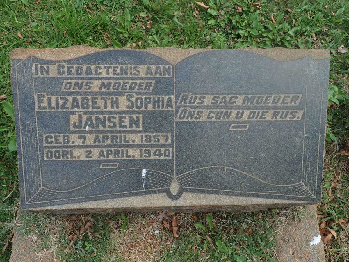 JANSEN Elizabeth Sophia 1857-1940