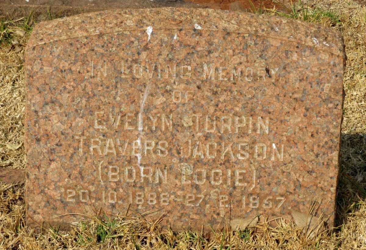 JACKSON Evelyn Turpin, TRAVERS nee LOGIE 1886-1957