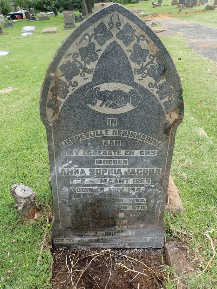 JOUBERT C.J. 1853-1949 &amp; Anna Sophia Jacoba 1869-1941