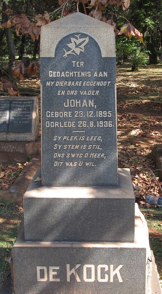 KOCK Johan, de 1895-1936