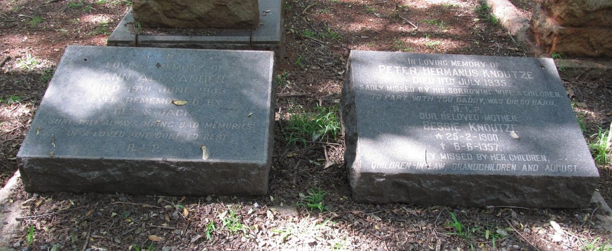 KNOUTZE Peter Hermanus -1935 &amp; Bessie 1900-1957 :: ? Alexander :: ? Jack ::