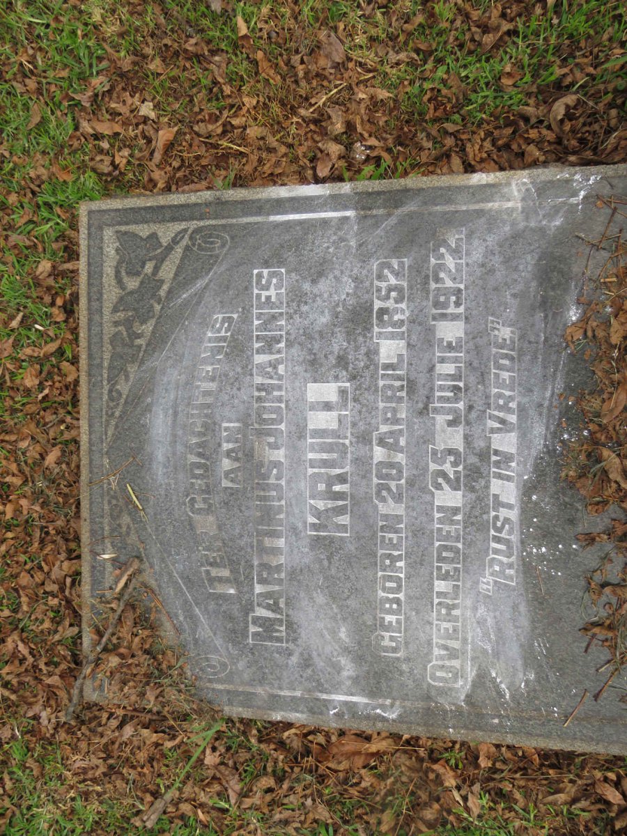 KRULL Martinus Johannes 1852-1922