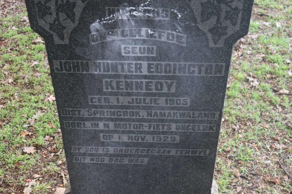 KENNEDY John Hunter Eddington 1905-1929