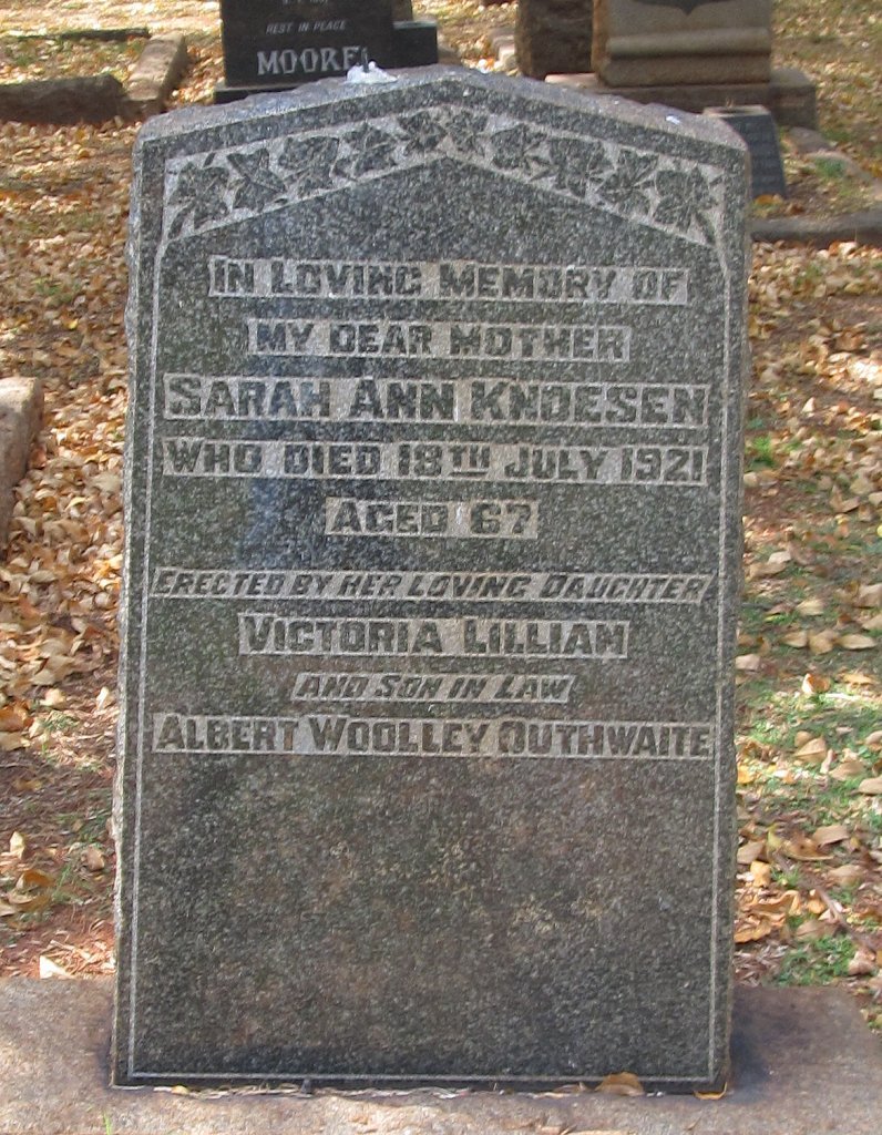 KNOESEN Sarah Ann -1921