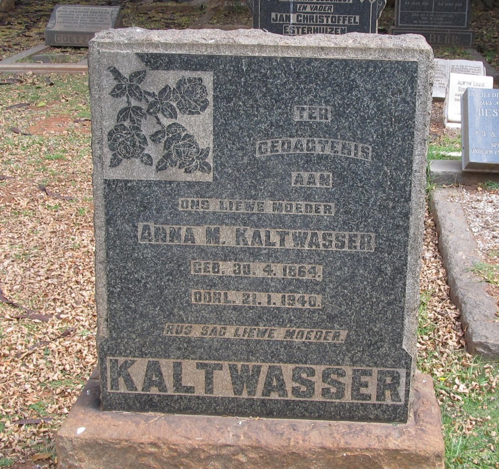 KALTWASSER Anna M. 1864-1940