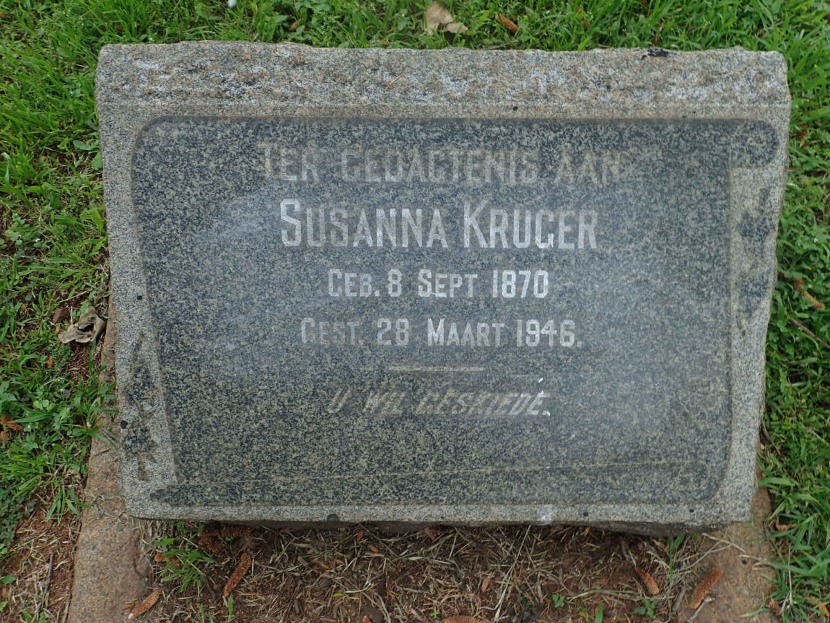 KRUGER Susanna 1870-1946