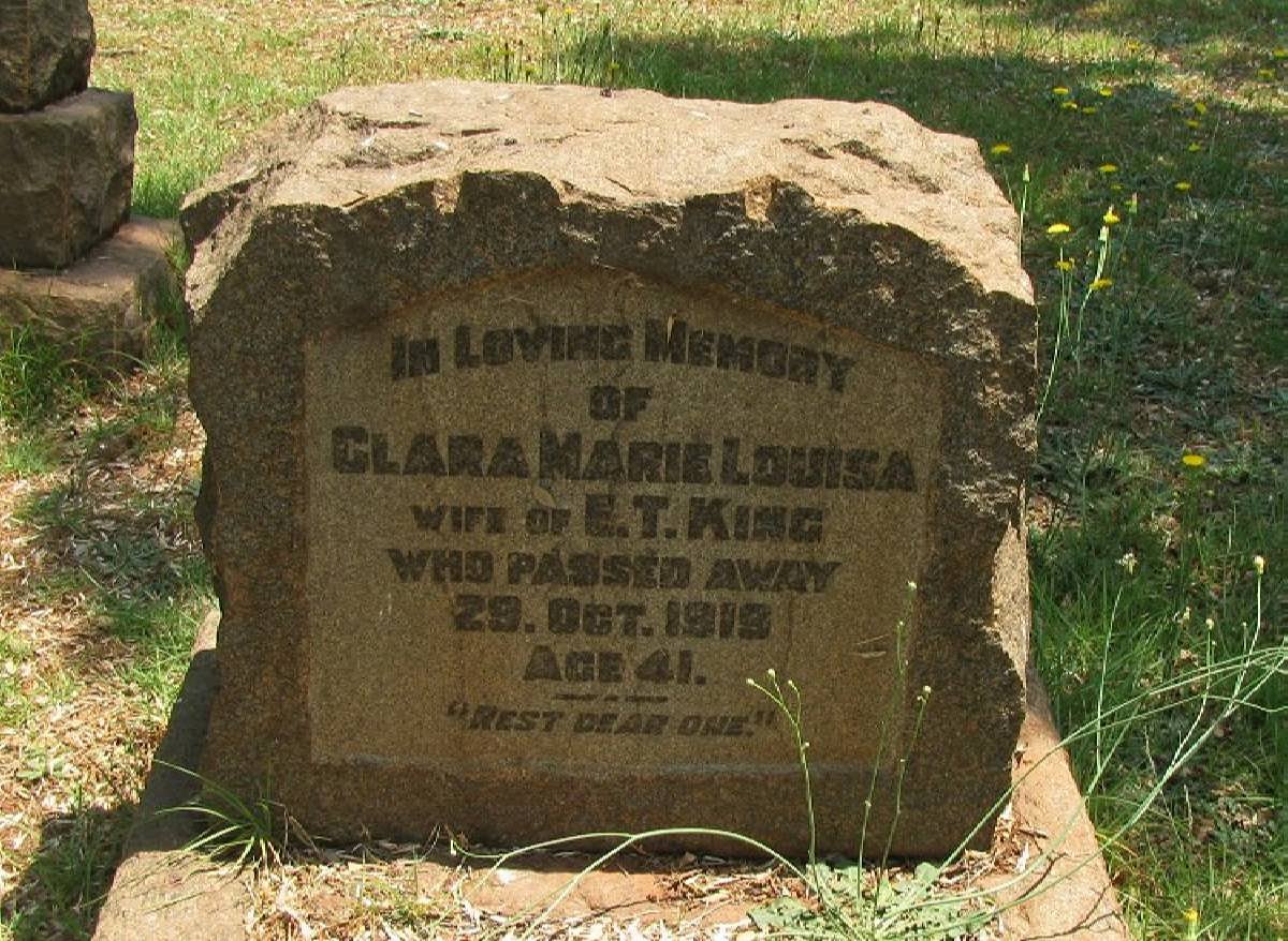 KING Clara Marie Louisa -1919