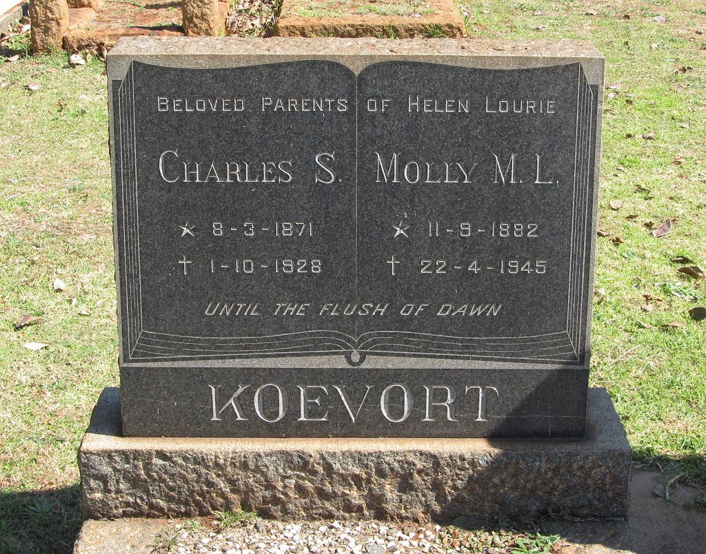 KOEVORT Charles S. 1871-1928 &amp; Molly M.L. 1882-1945