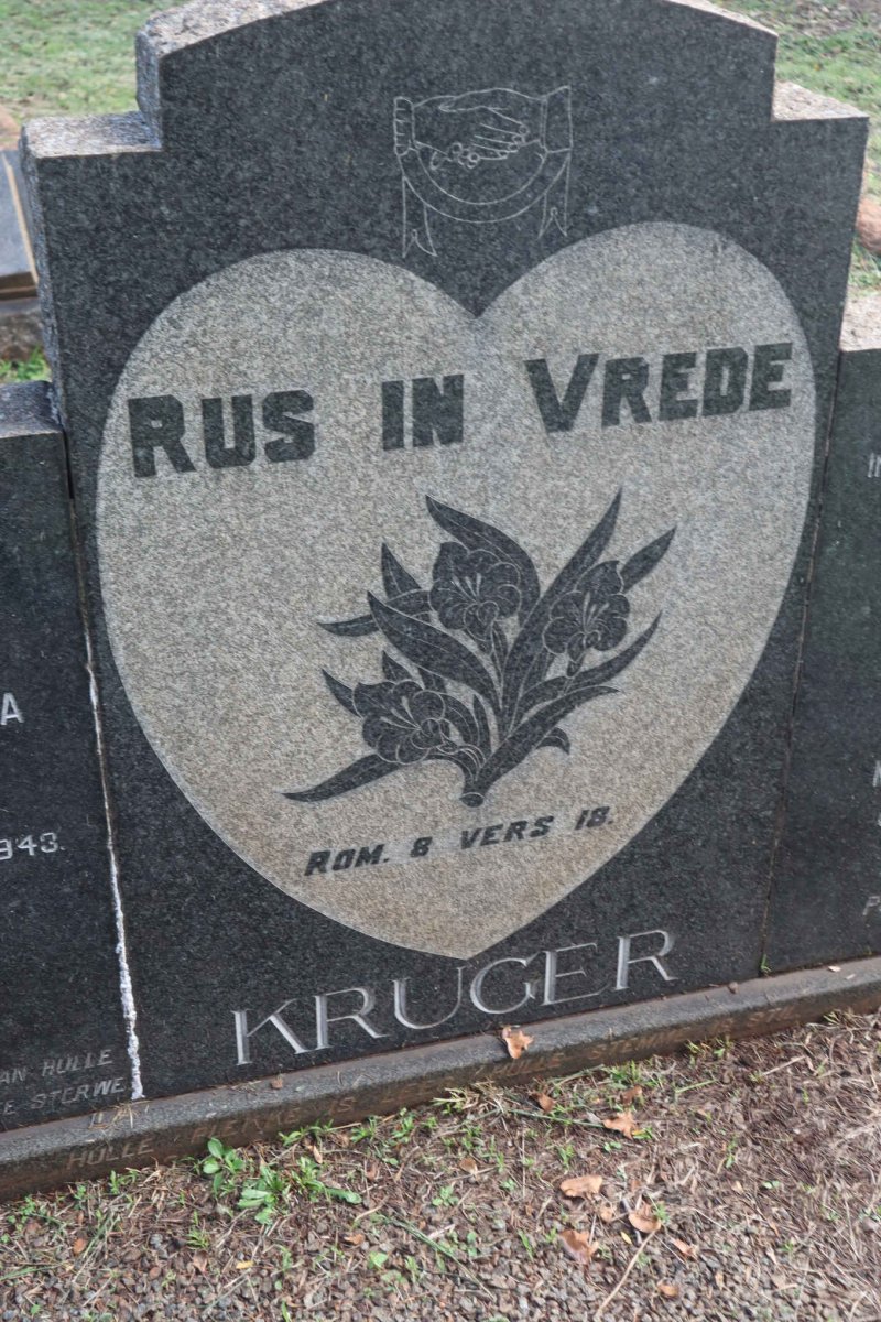 KRUGER Christoffel A. 1863-1940 &amp; Martiena R.J. VENTER 1875-1961