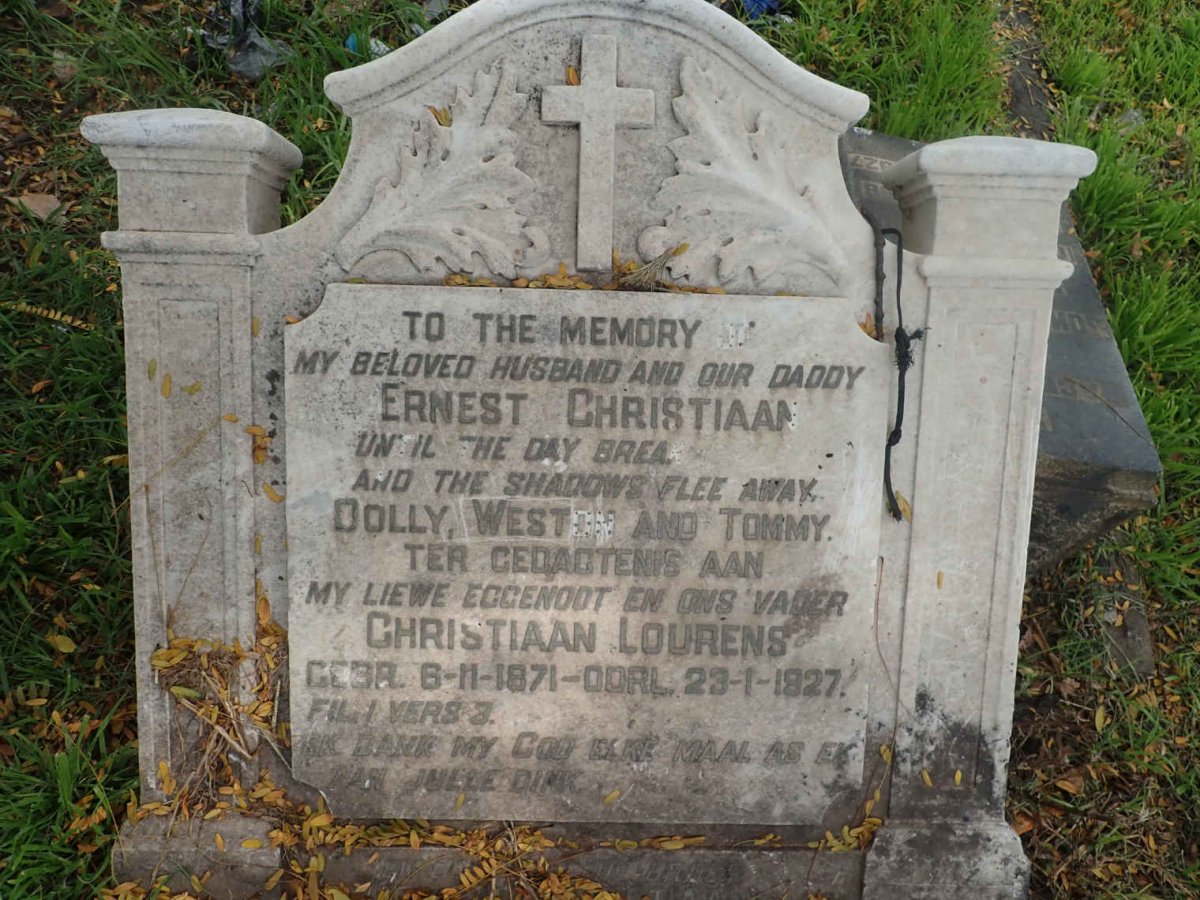 KLOPPER Christiaan Lourens 1871-1927 :: KLOPPER Ernest Christiaan