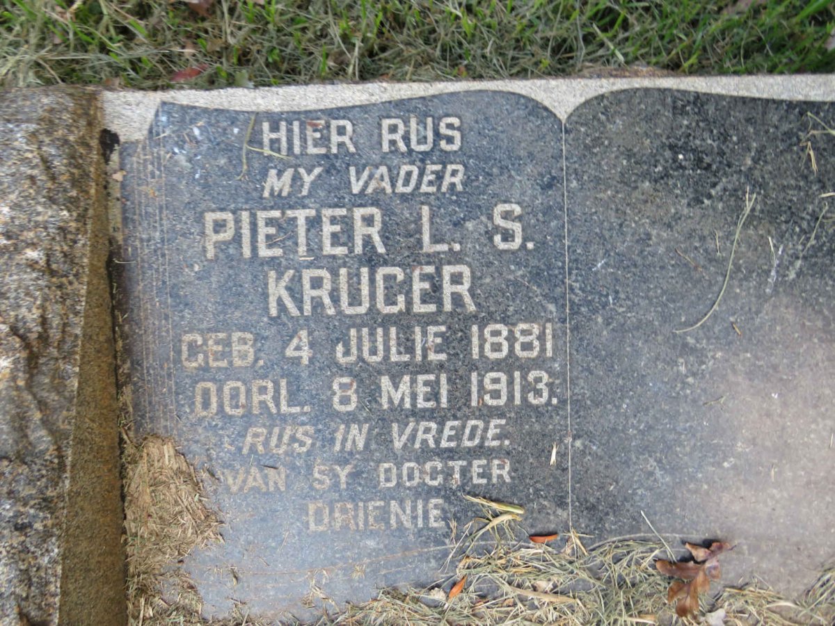 KRUGER Pieter L.S. 1881-1913