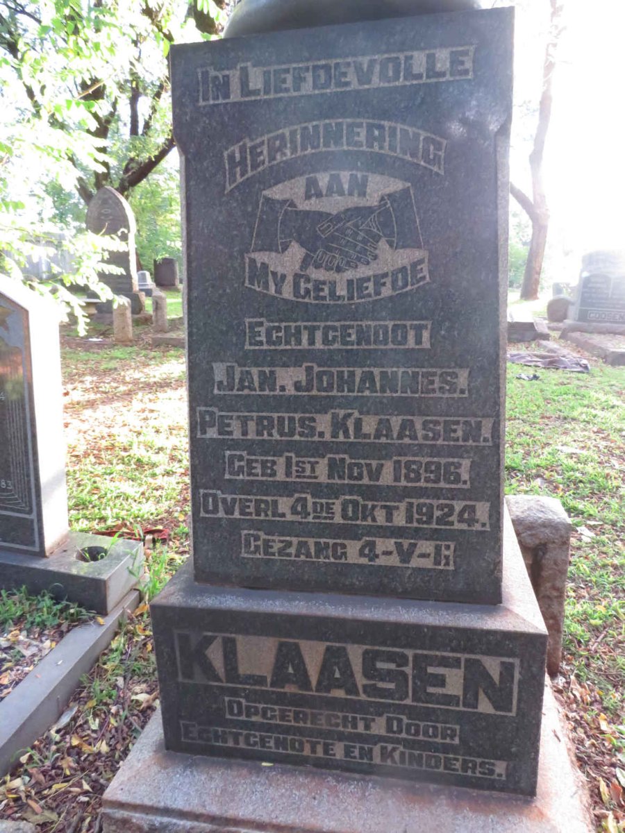 KLAASEN Jan Johannes Petrus 1896-1924
