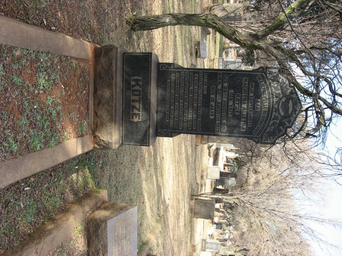 KOTZE Magritha Alletha nee TAIT 1901-1920