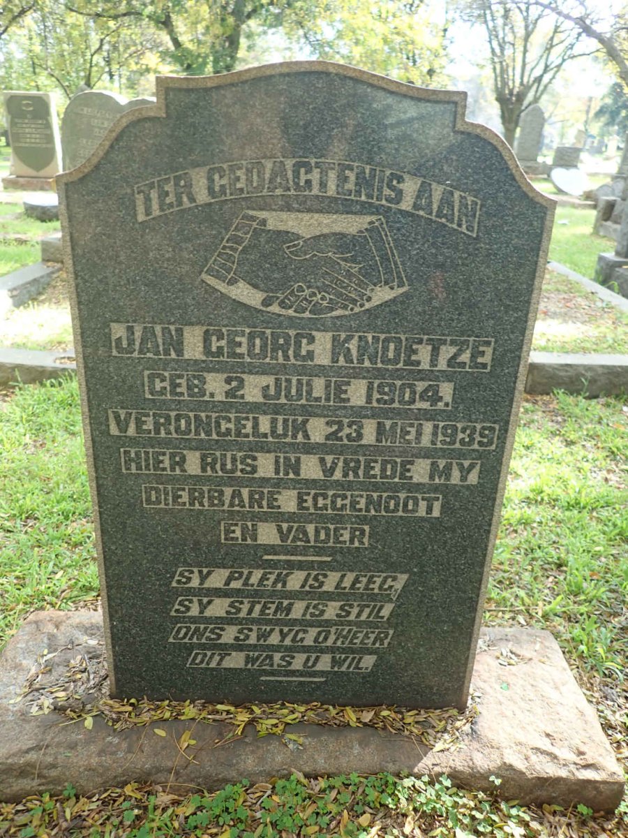 KNOETZE Jan Georg 1904-1939