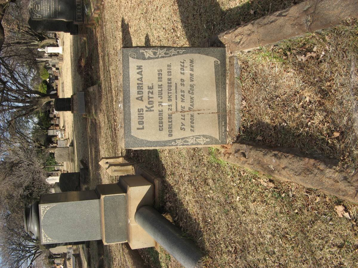 KOTZE Louis Adriaan 1895-1918