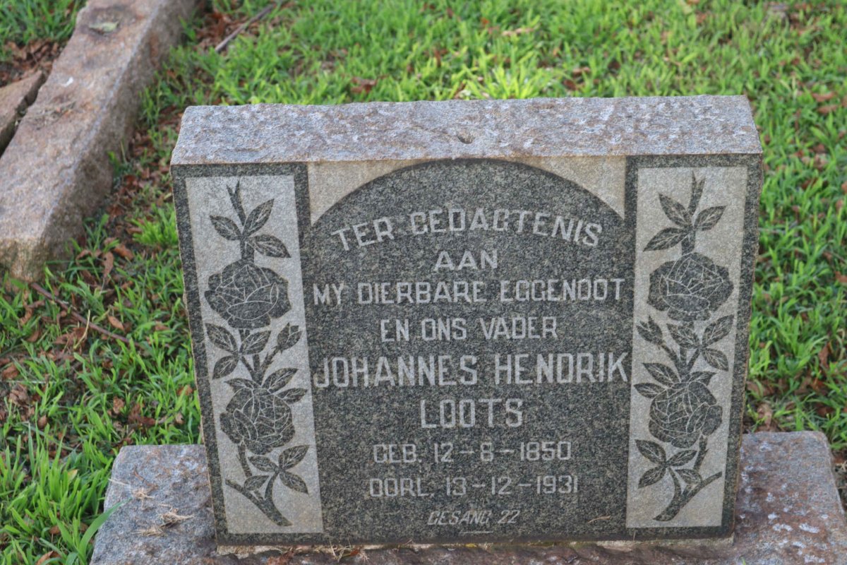 LOOTS Johannes Hendrik 1850-1931