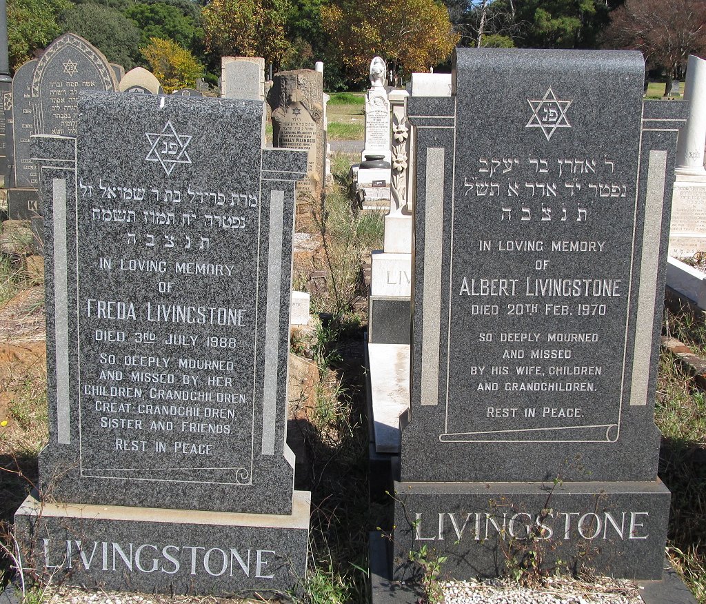 LIVINGSTONE Albert -1970 &amp; Freda -1988