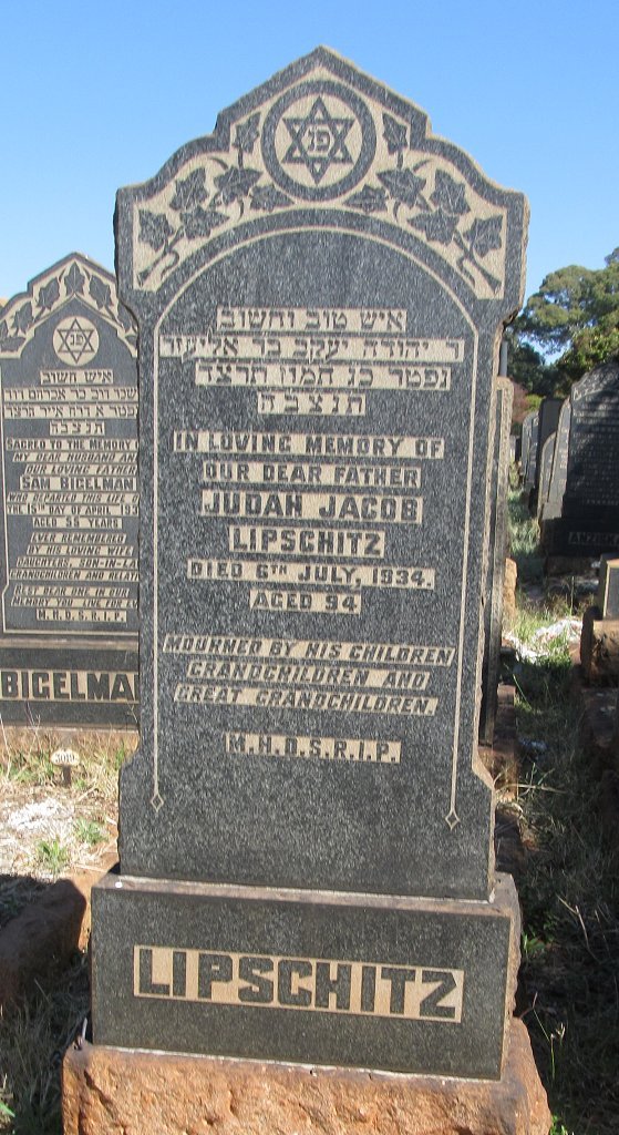 LIPSCHITZ Judah Jacob -1934