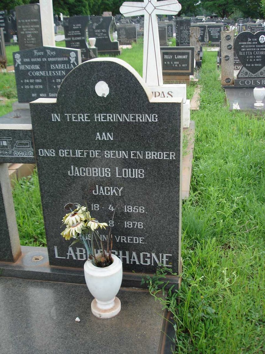 LABUSCHAGNE Jacobus Louis 1956-1976