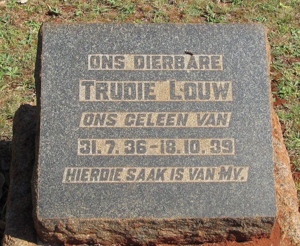 LOUW Trudie 1936-1939