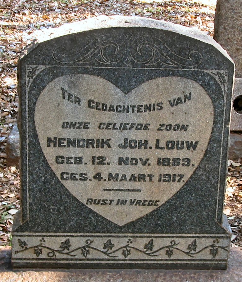 LOUW Hendrik Joh. 1889-1917