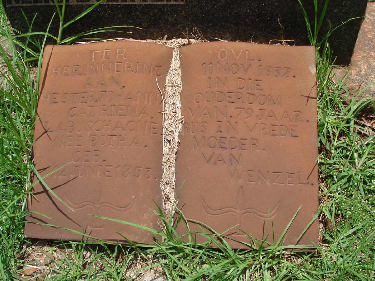 LABUSCHAGNE Hester Johanna Catriena nee BOTHA 1853-1932