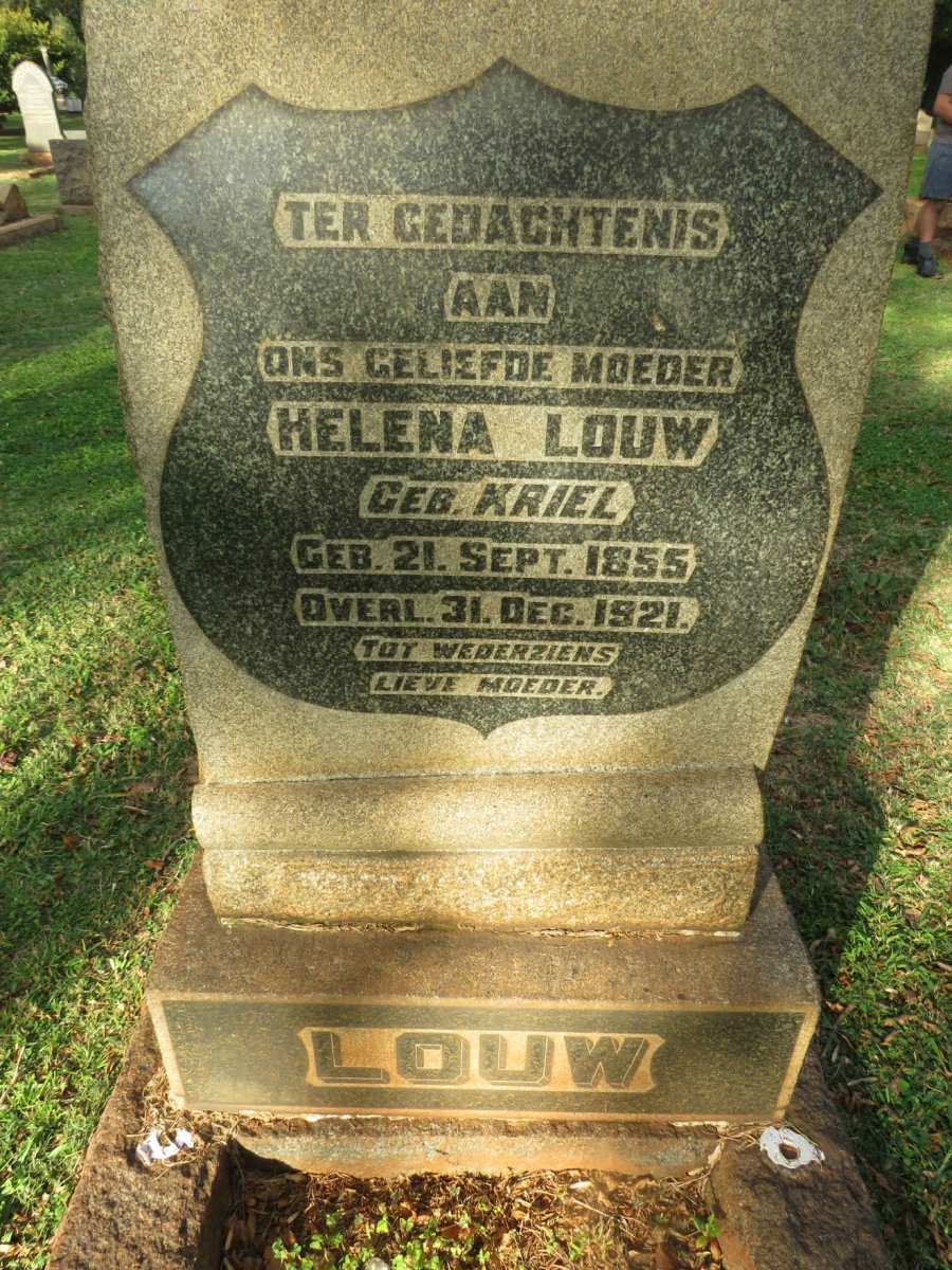 LOUW Helena nee KRIEL 1855-1921