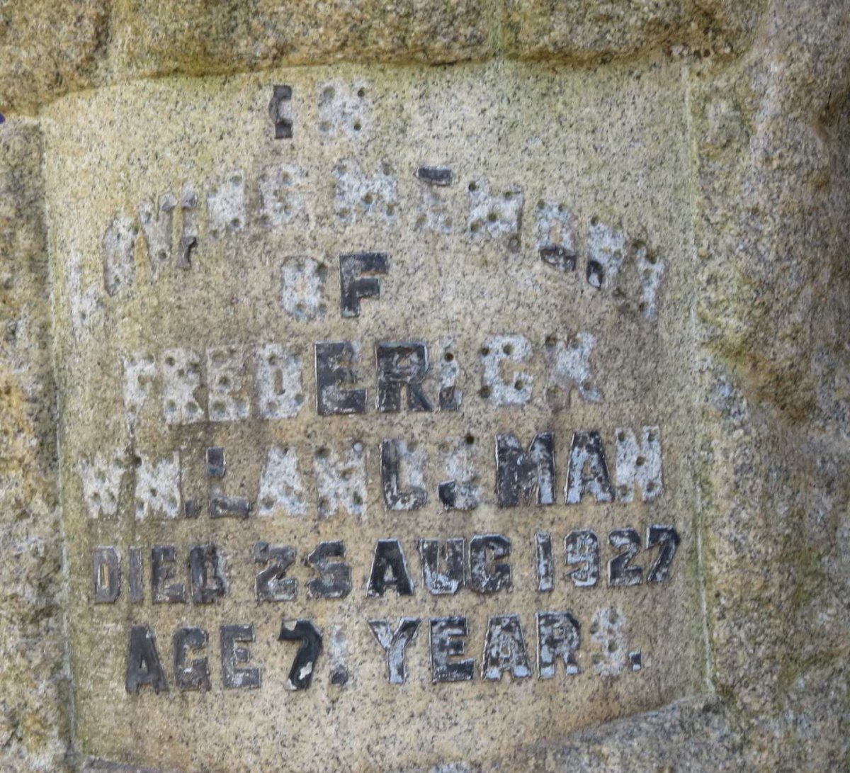 LANDSMAN Frederick W. -1927 &amp; Alice Elizabeth COURTRIES -1930
