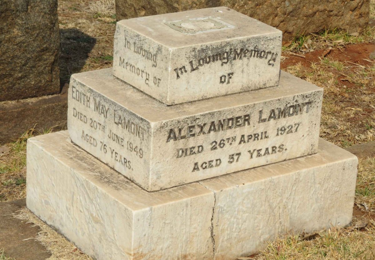 LAMONT Alexander -1927 &amp; Edith May -1949