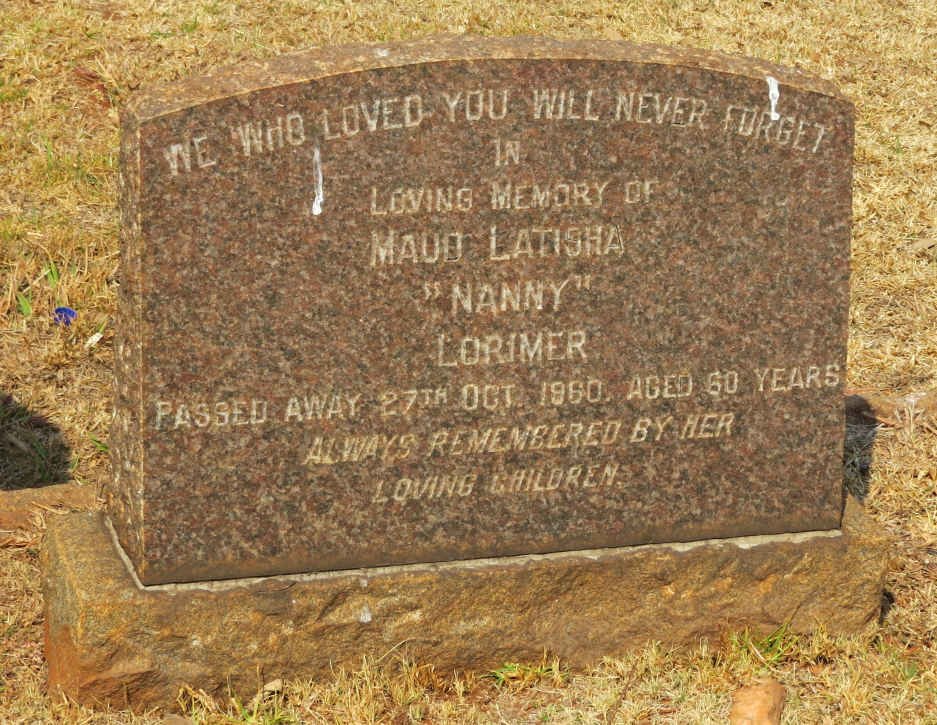 LORIMER Maud Latisha -1960