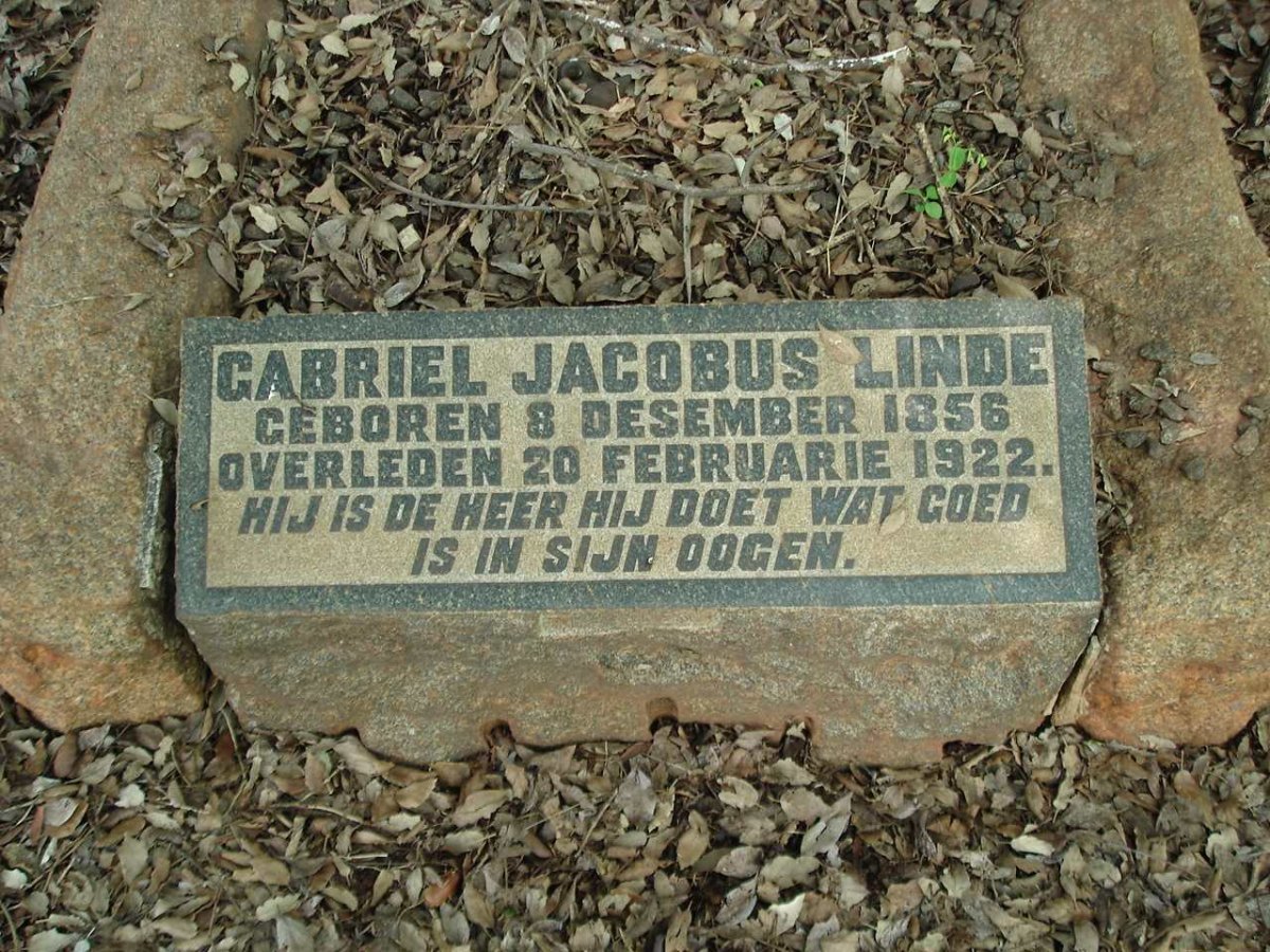 LINDE Gabriel Jacobus 1856-1922