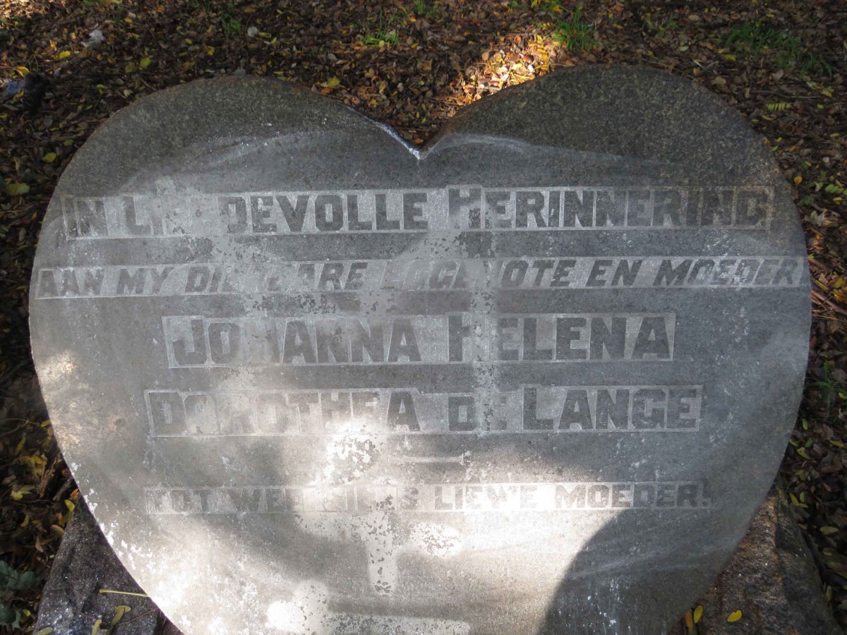 LANGE Johanna Helena Dorothea, de